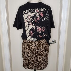 Vintage 90s Cheetah Mini Skirt